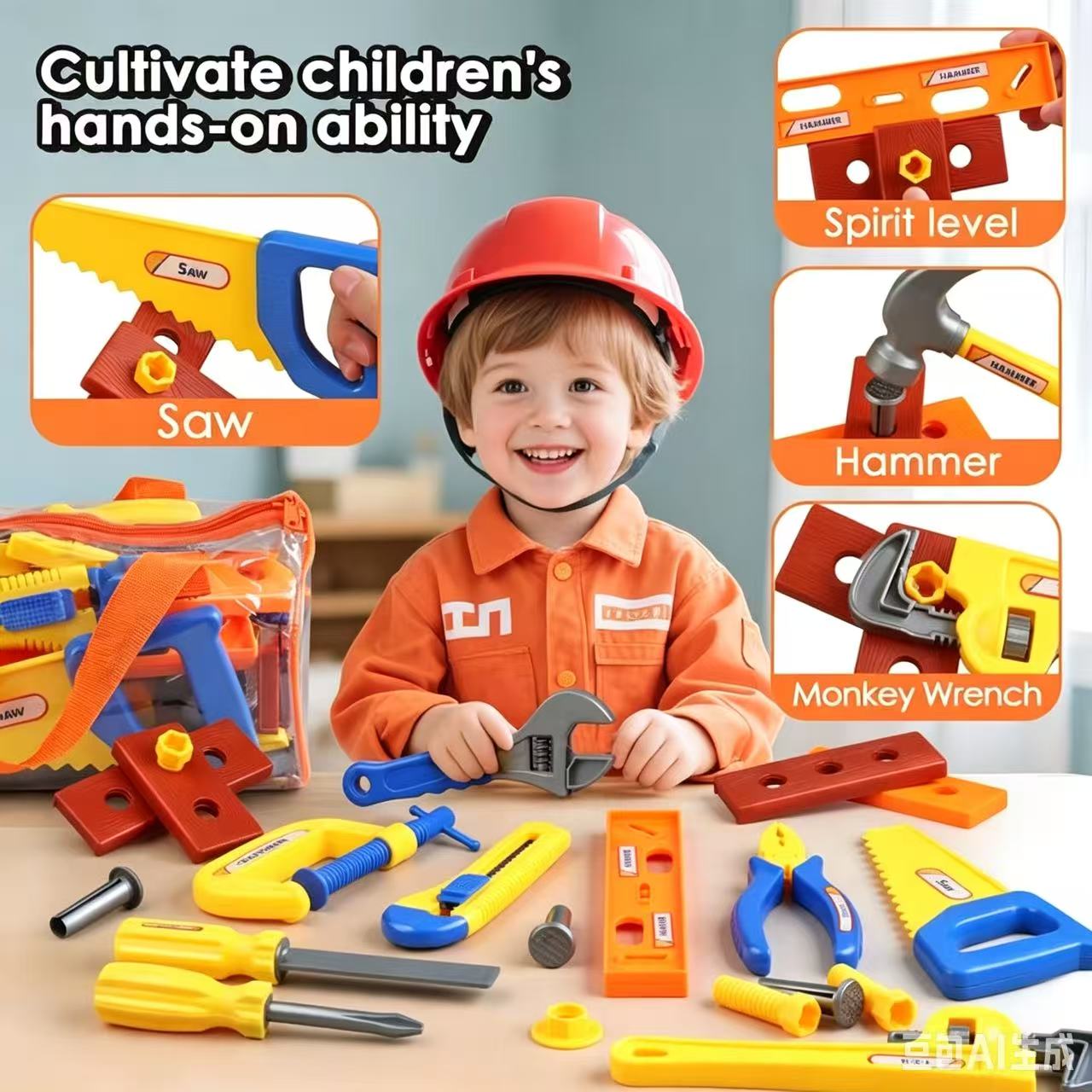 Gardening Tools For 3 Year Old - Plastic Simulation Maintenance Tool Construction Toy