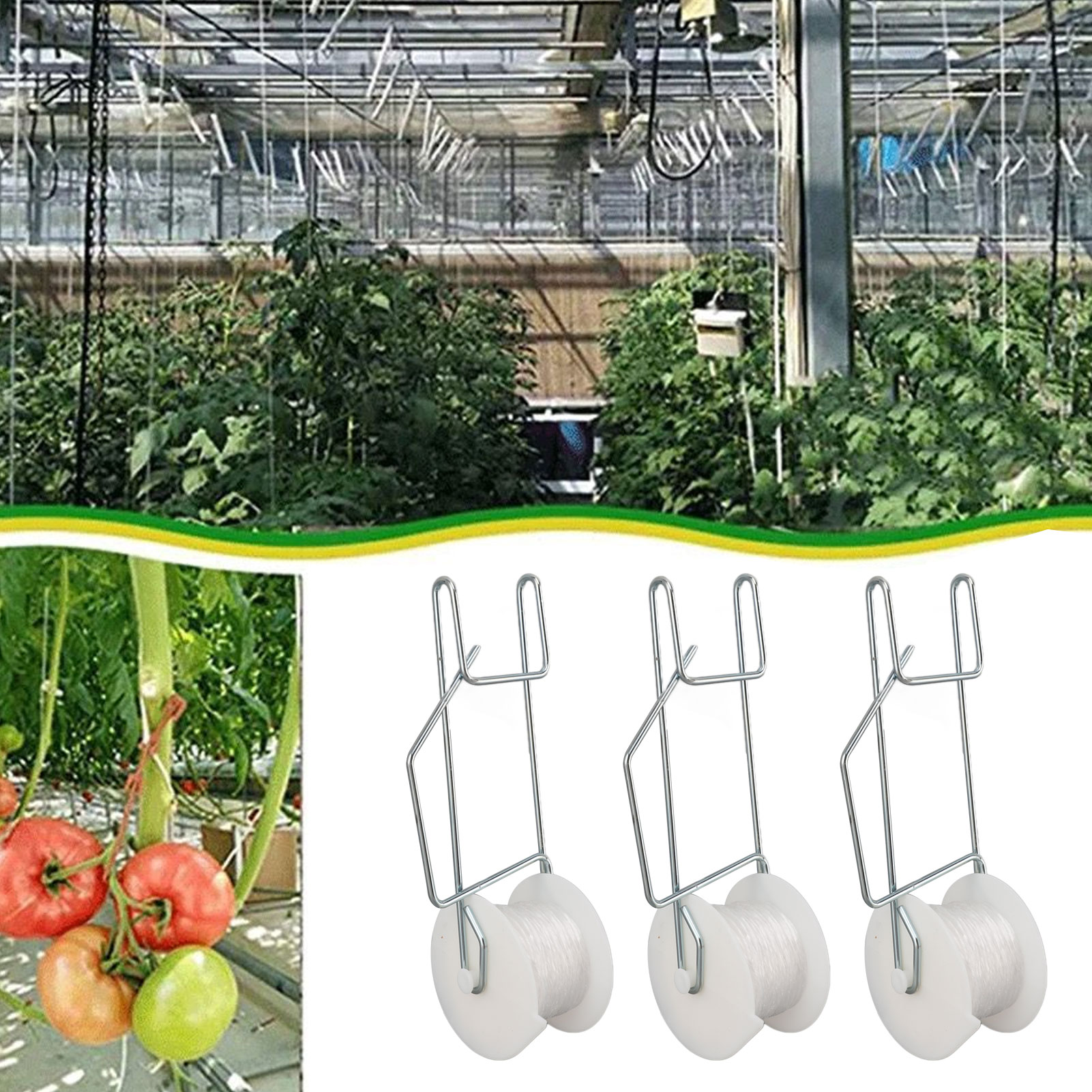 Essential Gardening Tools - 6-50pcs Tomato Support Hooks Trellis Roller