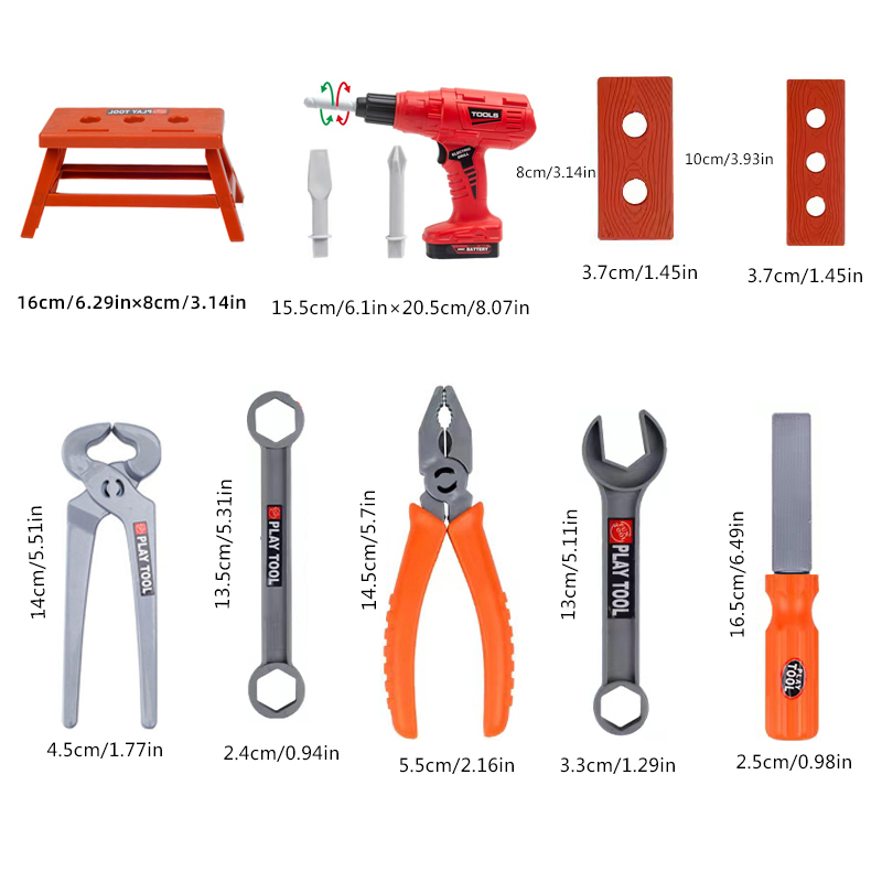 38pcs/39PCS/42PCS Toy Tool Box - Gardening Tools For 3 Year Old ulasan dan harga
