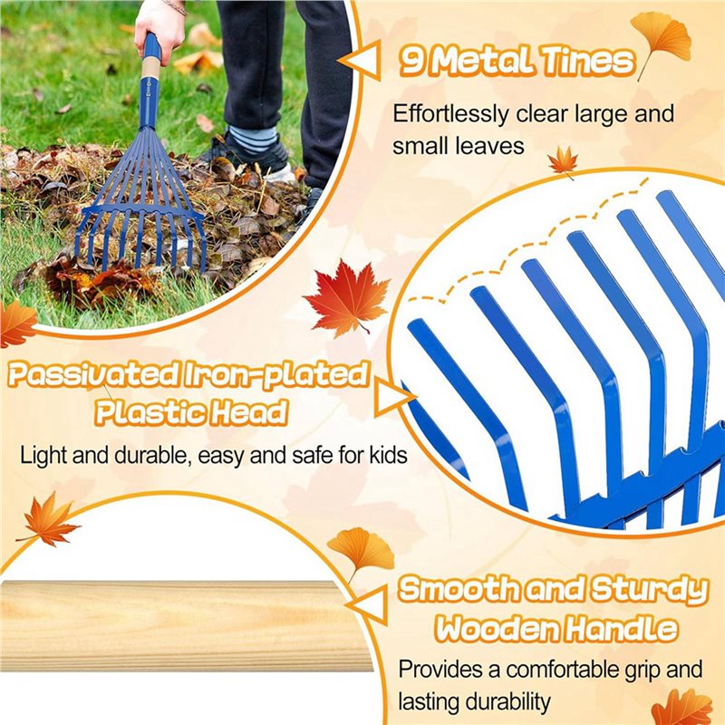 JHD 3X Children's Rake With Ha - Gardening Tools For 3 Year Old ulasan dan harga