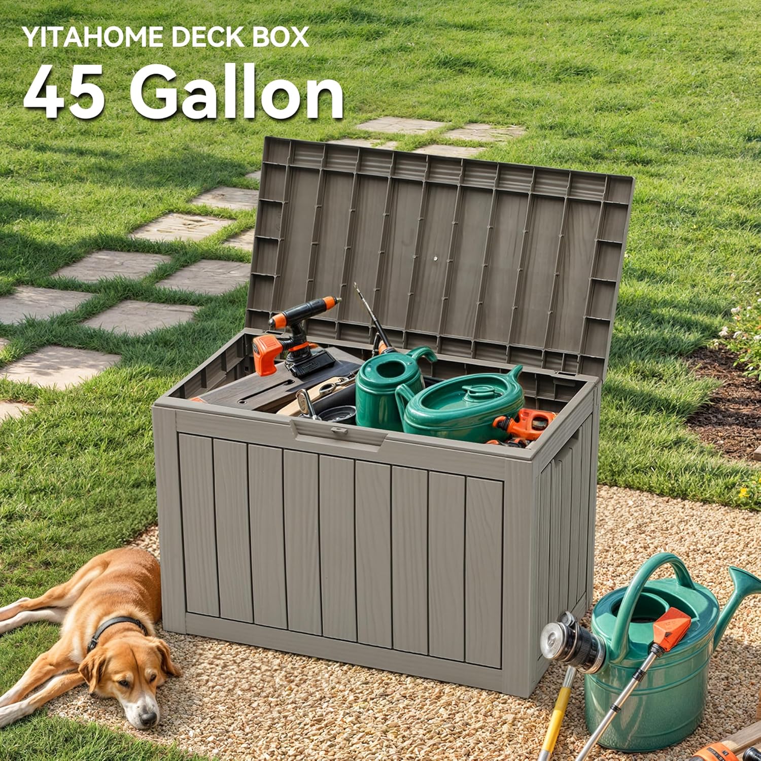 45 Gallon Deck Box, Outdoor St - Gardening Tools Images ulasan dan harga