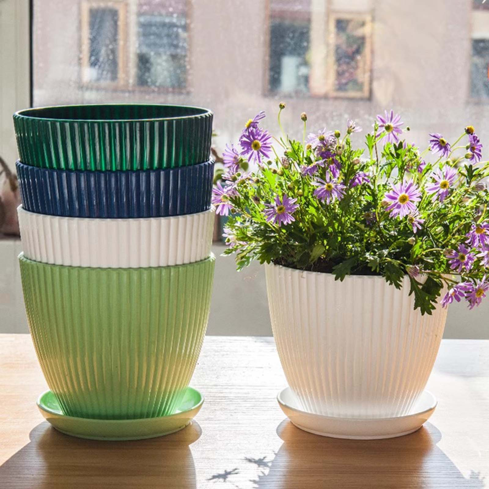 Vertical Striped Thickened Pla - Vertical Wall Planter ulasan dan harga