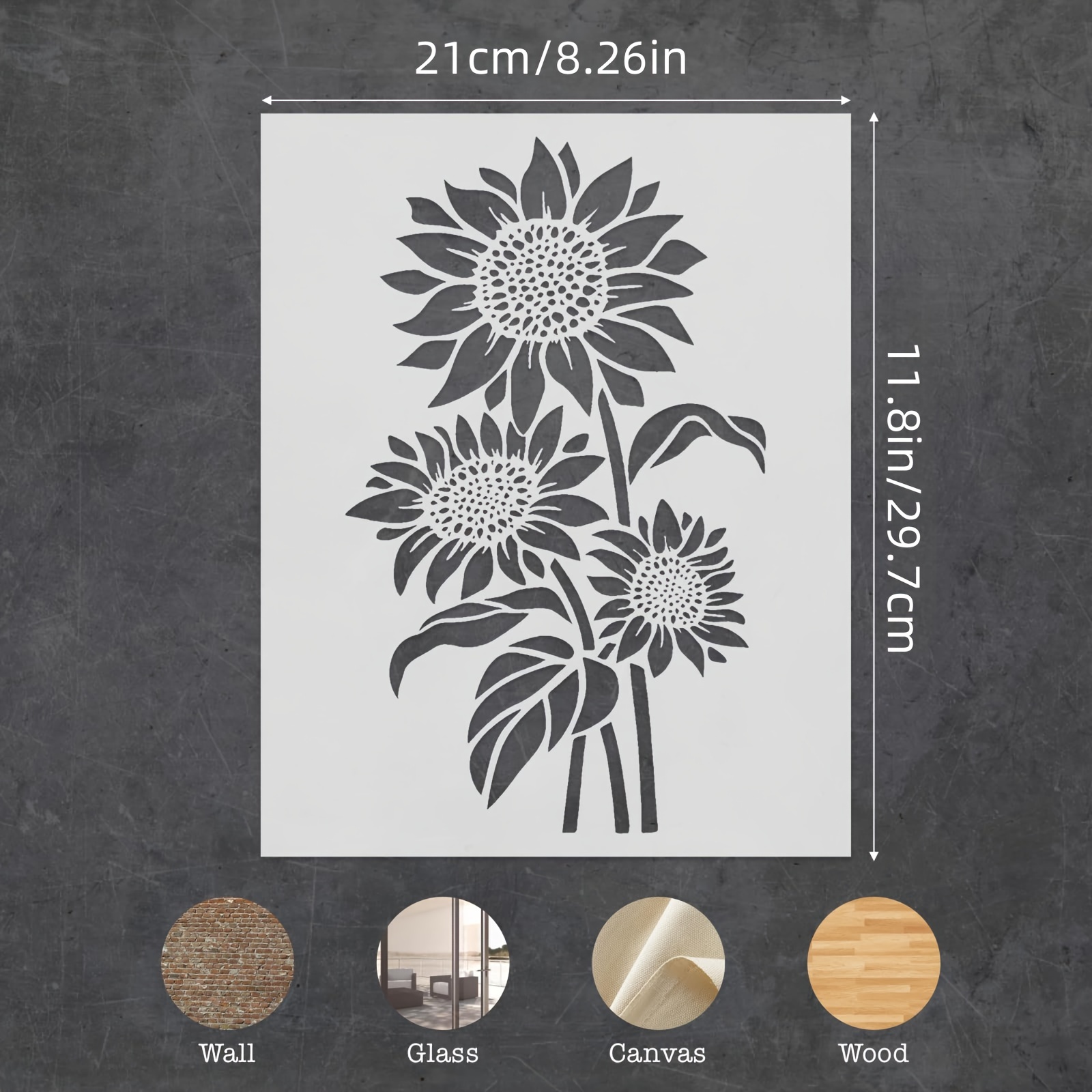 A4 Size Reusable DIY Sunflower - Gardening Tools Sketch ulasan dan harga