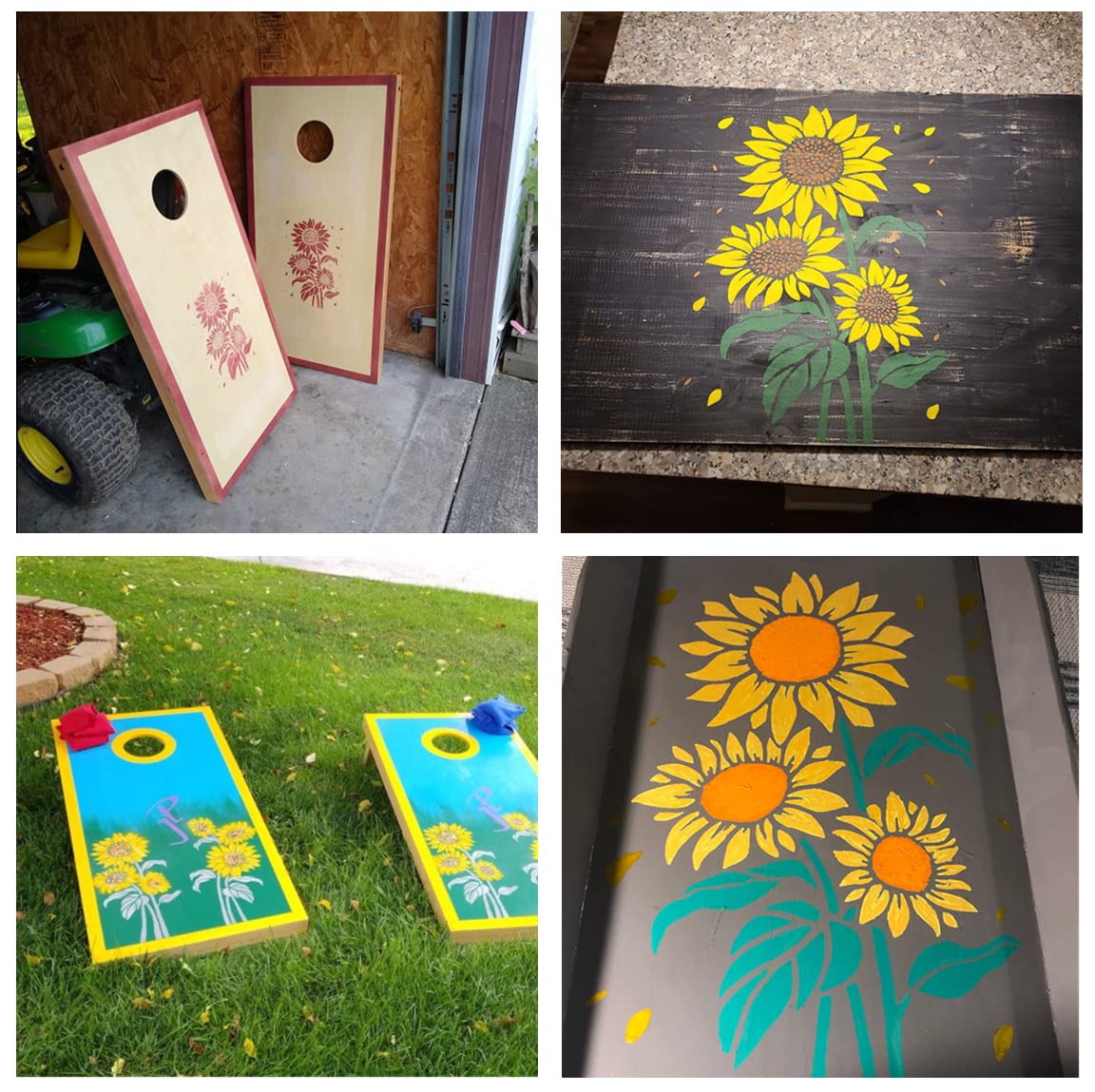 A4 Size Reusable DIY Sunflower - Gardening Tools Sketch ulasan dan harga
