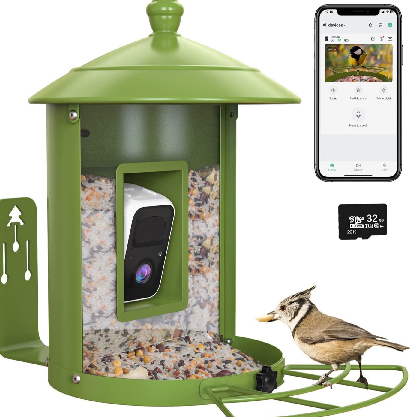 AI intelligent bird feeder wit - Gardening Tools Definition ulasan dan harga