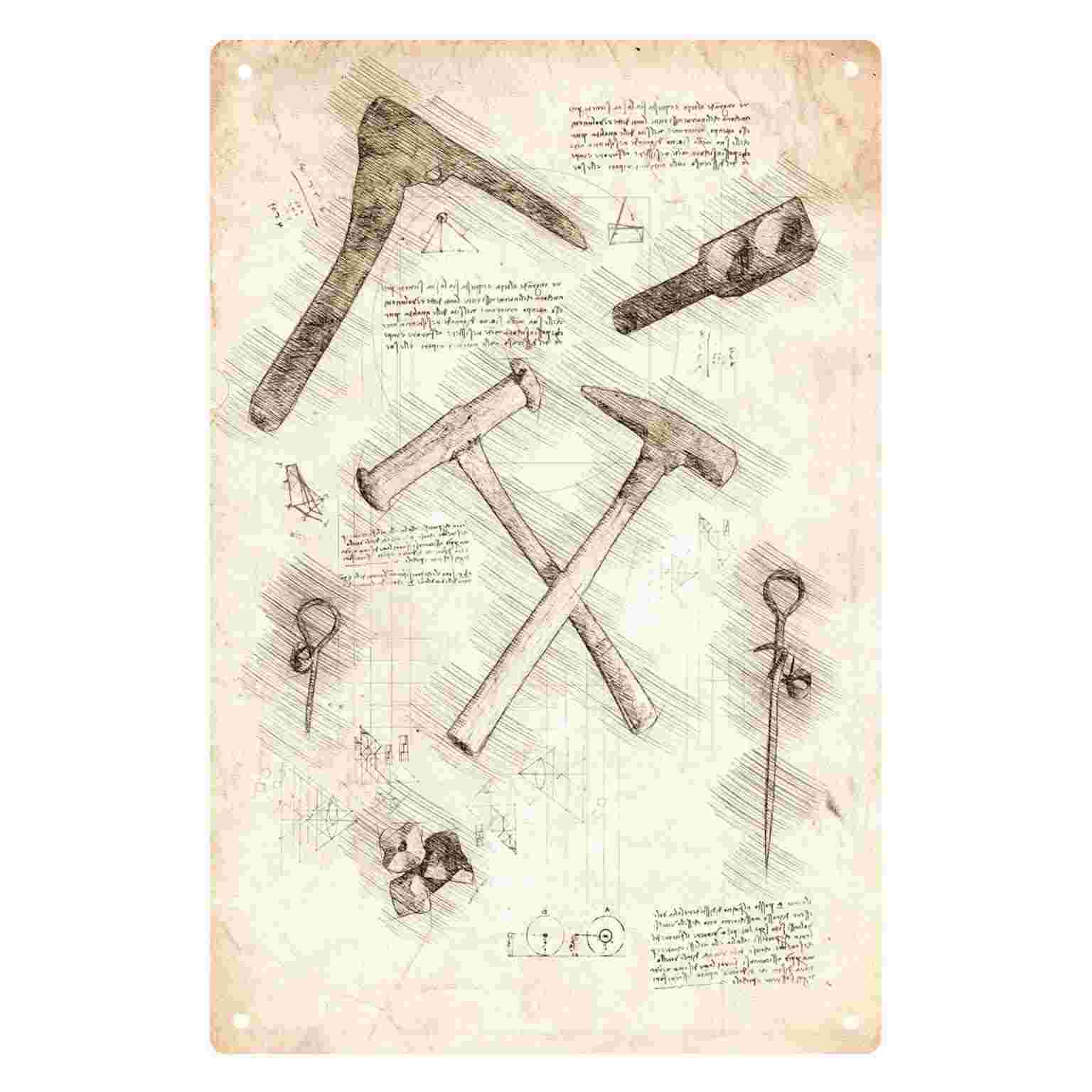 2D FLAT 1pc Vintage Hammer Too - Gardening Tools Sketch ulasan dan harga