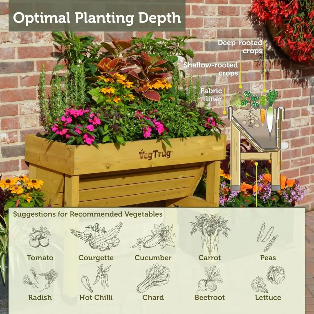 Natural Small 1m Wall-Mounted  - Vertical Wall Planter ulasan dan harga
