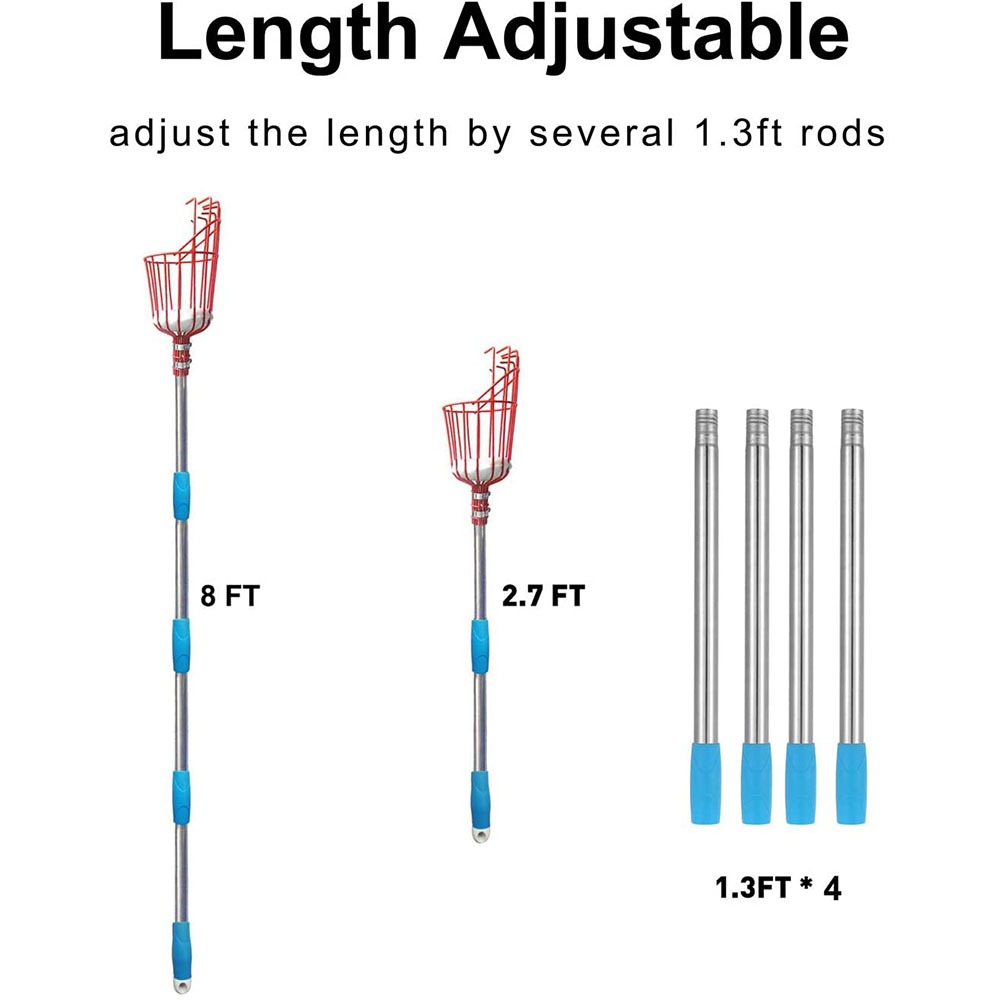 260cm Fruit Picker, Adjustable - Gardening Tools Rack ulasan dan harga